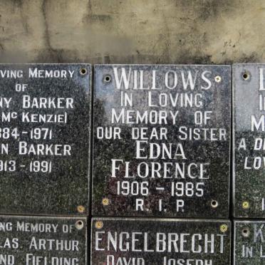 WILLOWS Edna Florence 1906-1985