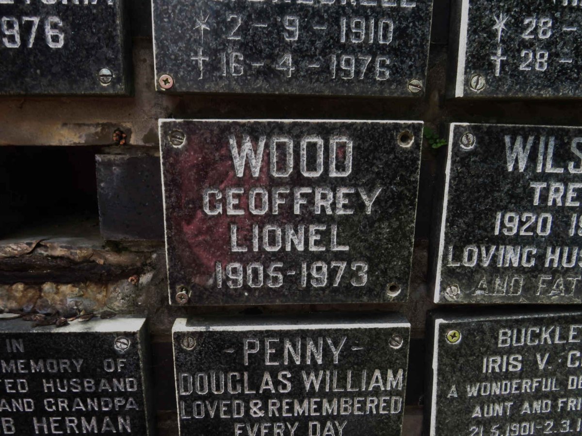 WOOD Geoffrey Lionel 1905-1973