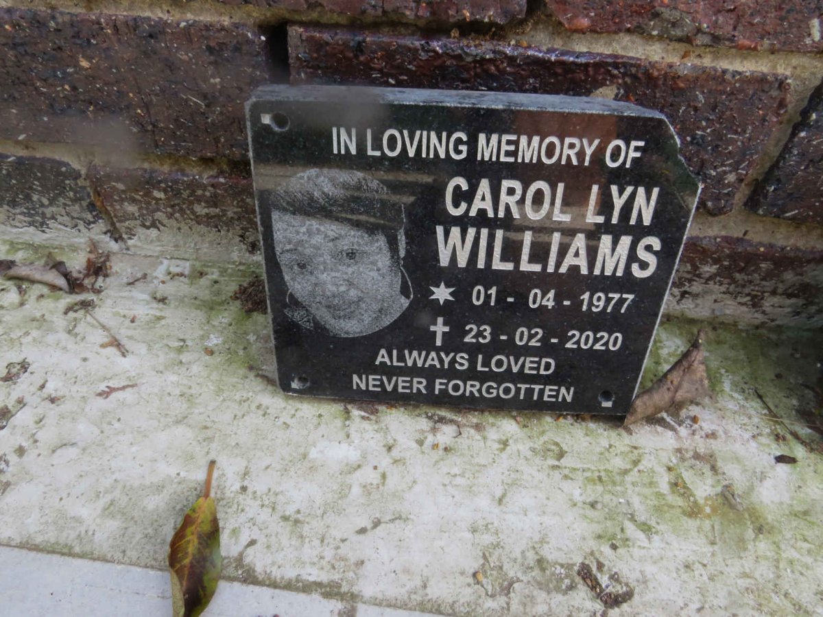 WILLIAMS Carol Lyn 1977-2020