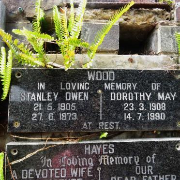 WOOD Stanley Owen 1905-1973 &amp; Dorothy May 1908-1990
