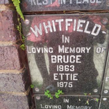 WHITFIELD Bruce -1963 &amp; Ettie -1975