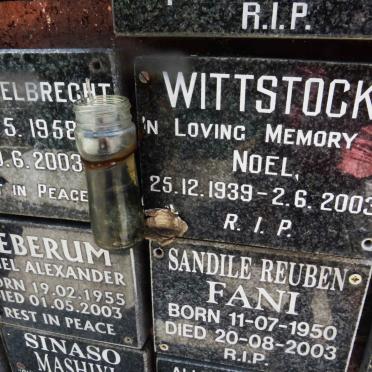 WITTSTOCK Noel 1939-2003