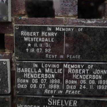 WESTERDALE Robert Henry 1931-1992