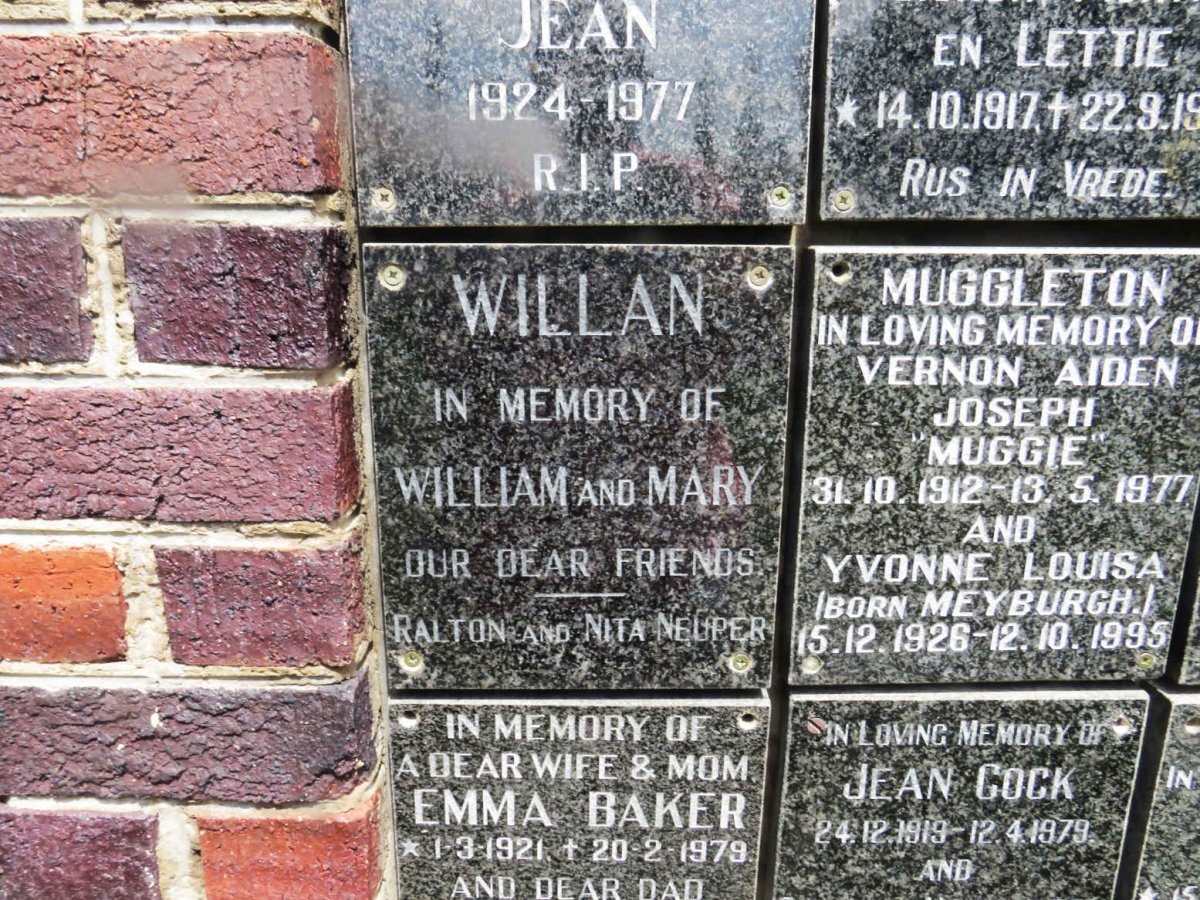 WILLAN William &amp; Mary