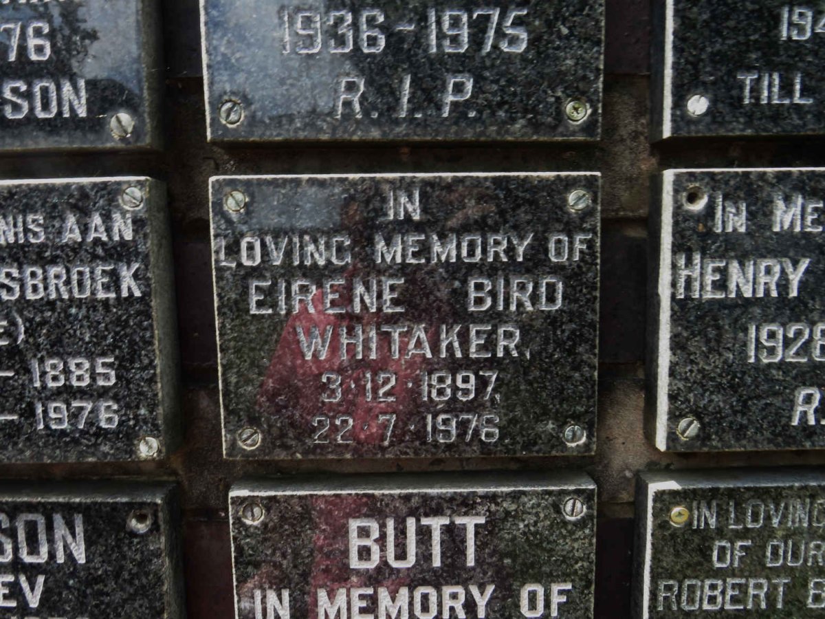 WHITAKER Eirene Bird 1897-1976