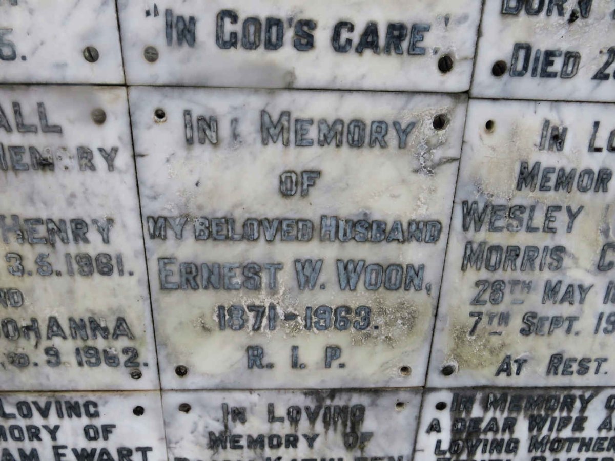 WOON Ernest W. 1871-1963