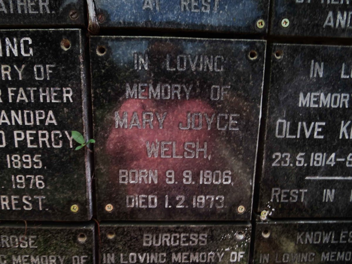 WELSH Mary Joyce 1906-1973