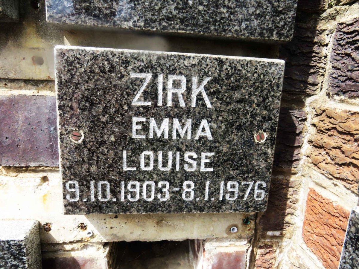 ZIRK Emma Louise 1903-1976