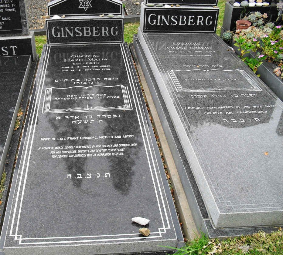 GINSBERG Franz Robert 1925-1992 &amp; Hazel Malia 1934-2014