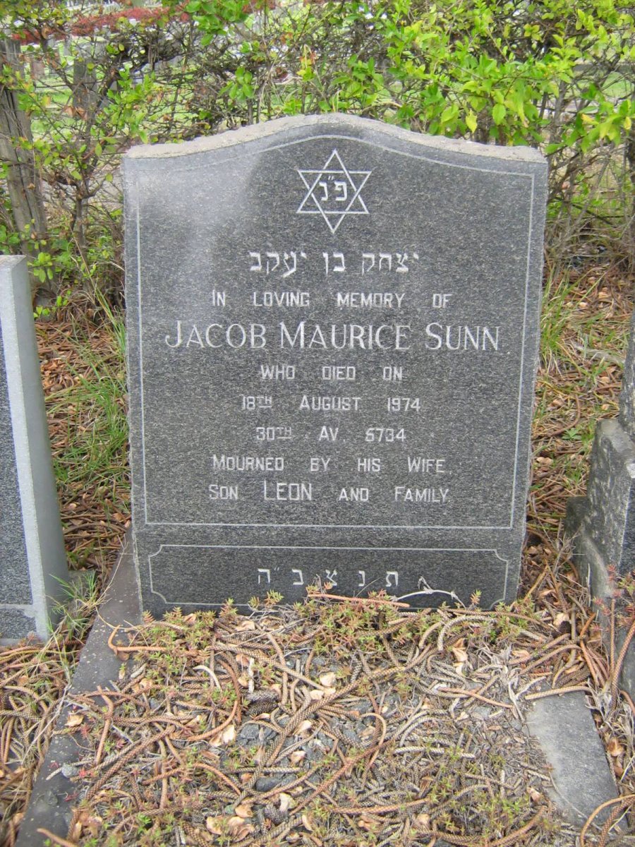 SUNN Jacob Maurice -1974