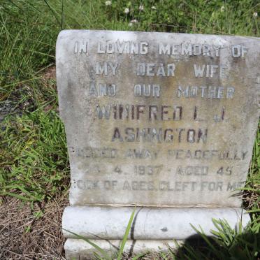 ASHINGTON Winifred L.J. -1937
