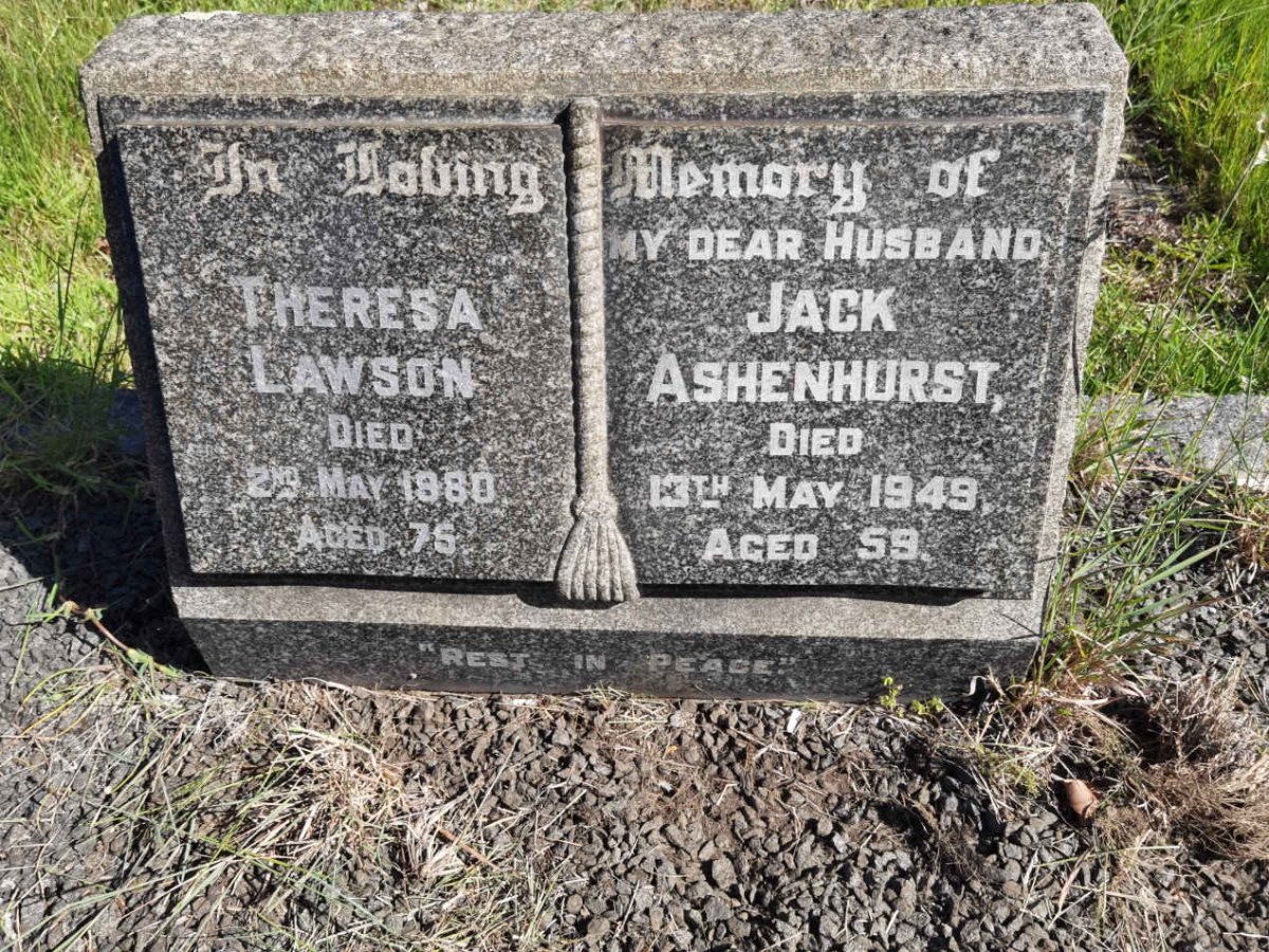 ASHENHURST Jack -1949 :: LAWSON Theresa -1980