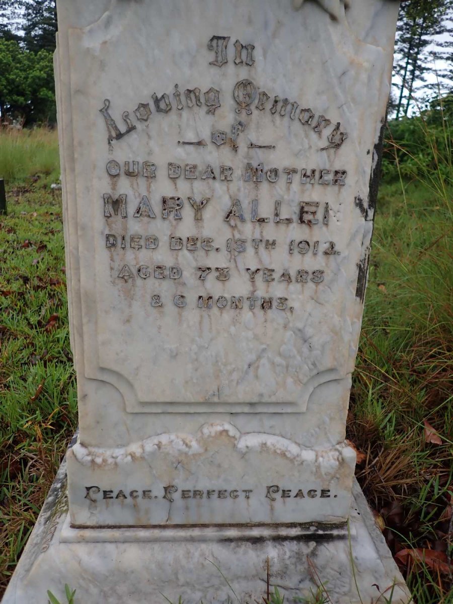 ALLEN Mary -1912