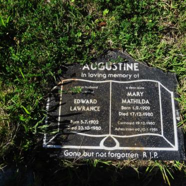 AUGUSTINE Edward Lawrance 1902-1980 & Mary Mathilda 1909-1980