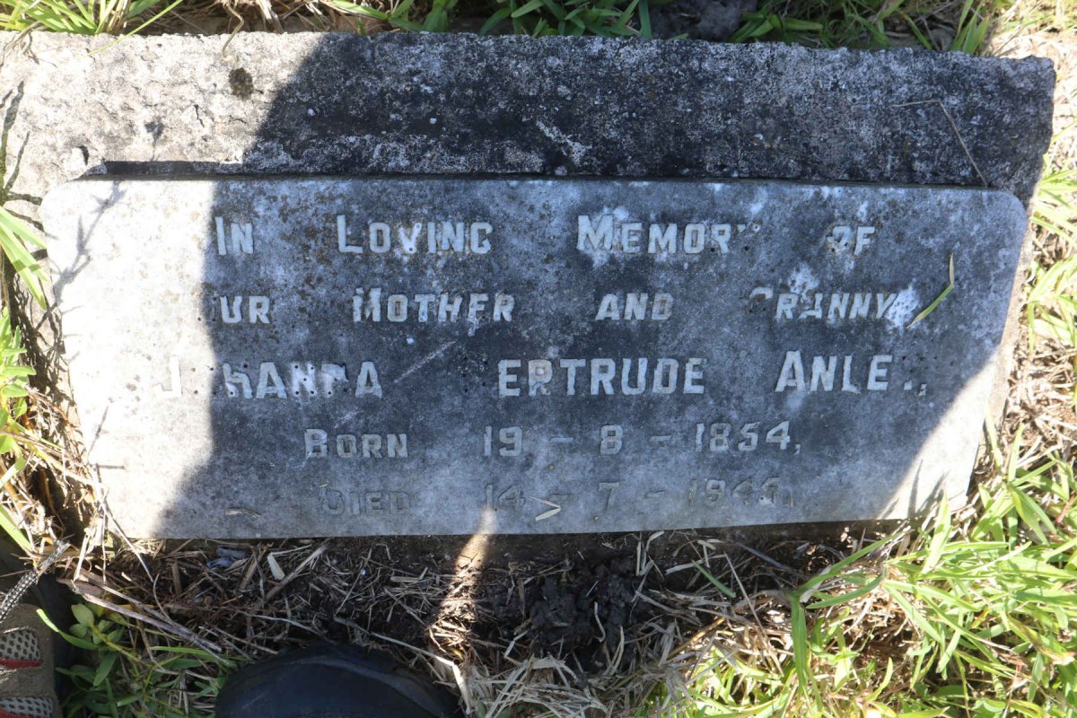 ANLEY Johanna Gertrude 1854-1945