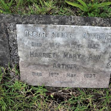 ARTHUR Oscar Robert -1933 &amp; Harriet Mary Ann -1937