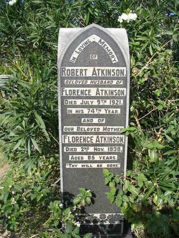 ATKINSON Robert -1921 &amp; Florence -1938