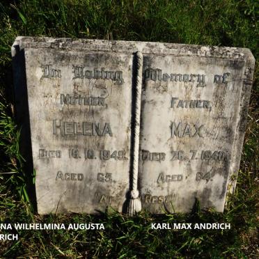ANDRICH Karl Max -1940 & Helena Wilhelmina Augusta -1949