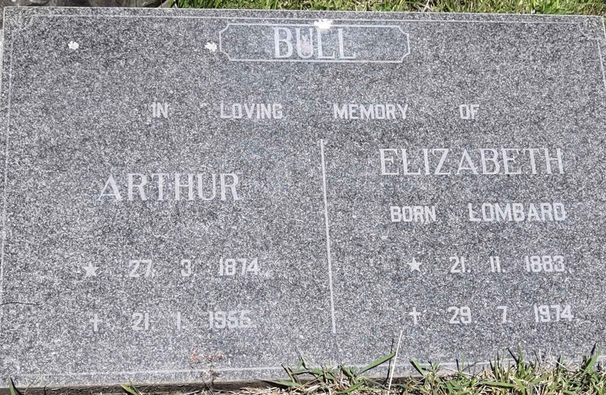 BULL Arthur 1874-1955 & Elizabeth LOMBARD 1883-1974