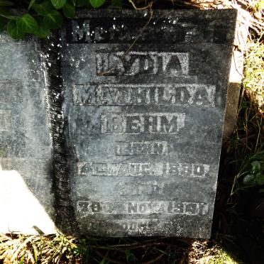 BEHM Lydia Mathilda 1880-1941