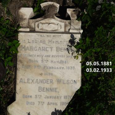 BENNIE Alexander Wilson 1876-1950 & Margaret 1881-1933