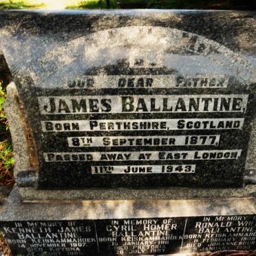 BALLANTINE James 1877-1943 :: BALLANTINE Kenneth James 1907-1985 :: BALLANTINE Cyril Homer 1911-1987 :: BALLANTINE Ronald White 1909-1993