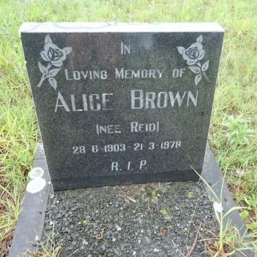 BROWN Alice nee REID 1903-1978