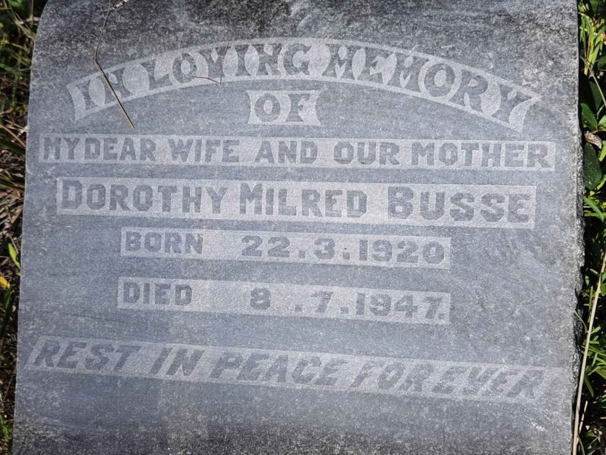 BUSSE Dorothy Milred 1920-1947