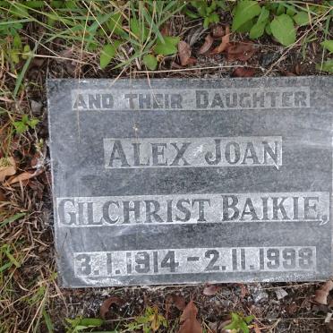 BAIKIE Alex Joan Gilchrist 1914-1998
