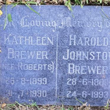 BREWER Harold Johnston 1900-1993 & Kathleen ROBERTS 1899-1990