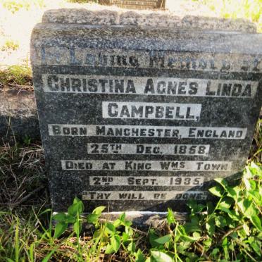 CAMPBELL Christina Agnes Linda 1858-1935
