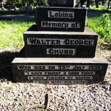 CHUBB Walter George -1935