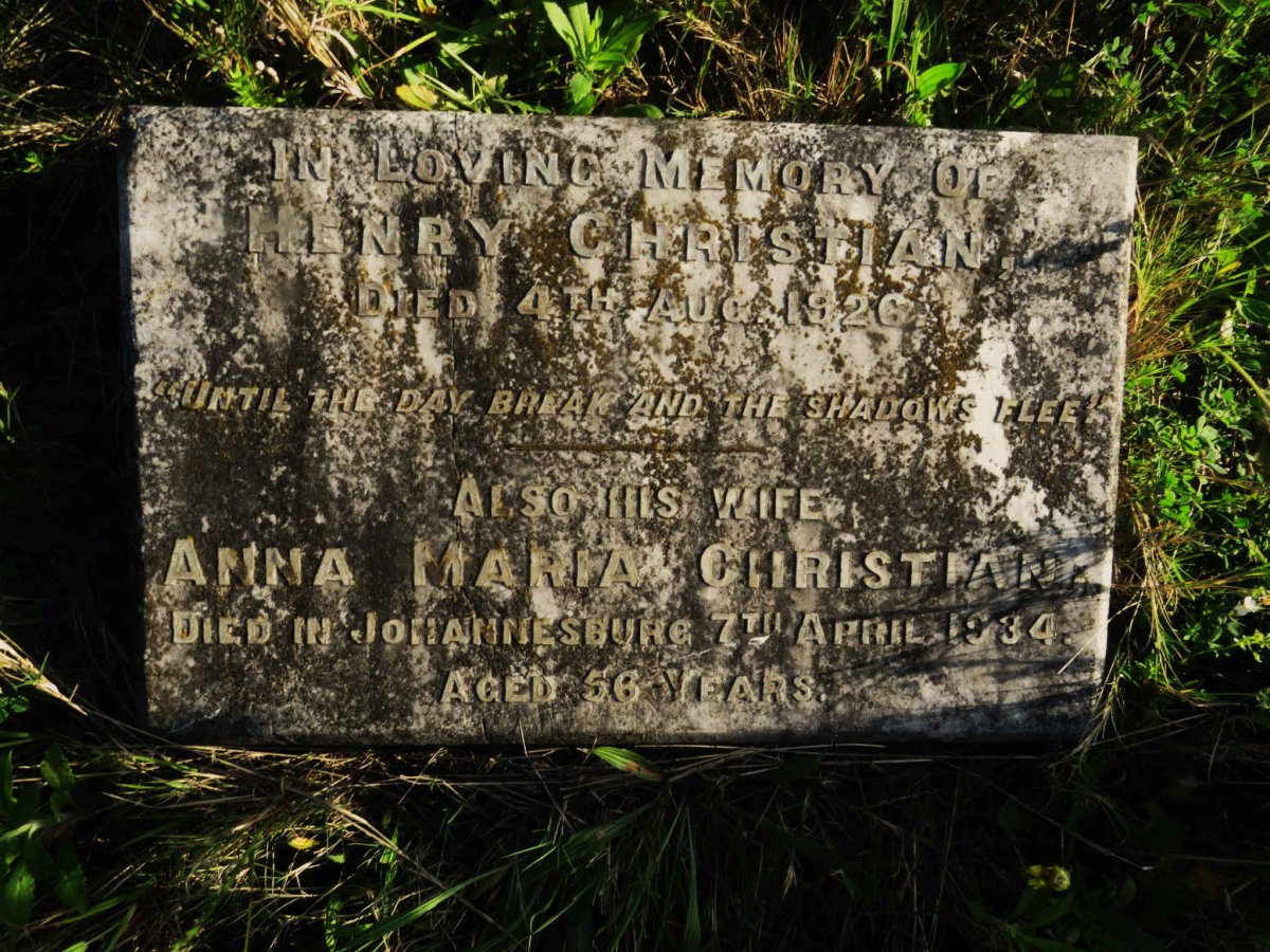 CHRISTIAN Henry -1926 & Anna Maria -1934