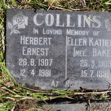 COLLINS Herbert Ernest 1907-1981 &amp; Ellen Katherine BAKER 1909-1992
