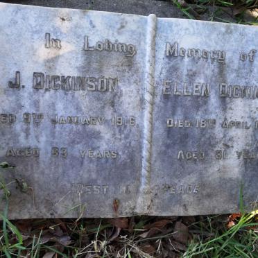 DICKINSON J.  -1916 &amp; Ellen  -1943