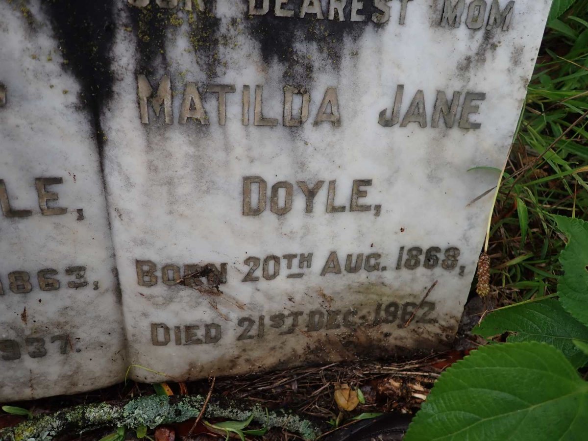 DOYLE Fenning 1863-1937 &amp; Matilda Jane 1868-1962