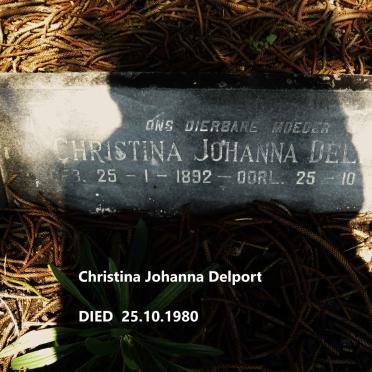 DELPORT Christina Johanna 1892-1980