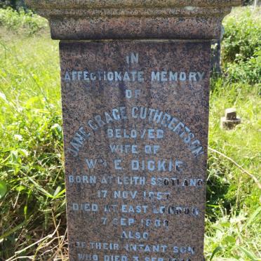 DICKIE Jane Grace nee CUTHBERTSON 1857-188? :: DICKIE -188?