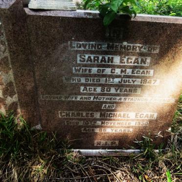 EGAN Charles Michael -1950 & Sarah -1947