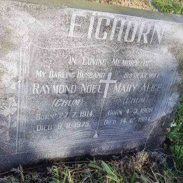EICHORN Raymond Noel 1914-1975 &amp; Mary Alice 1908-1994