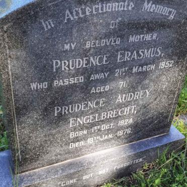 ERASMUS Prudence -1952 :: ENGELBRECHT Prudence Audrey 1924-1976