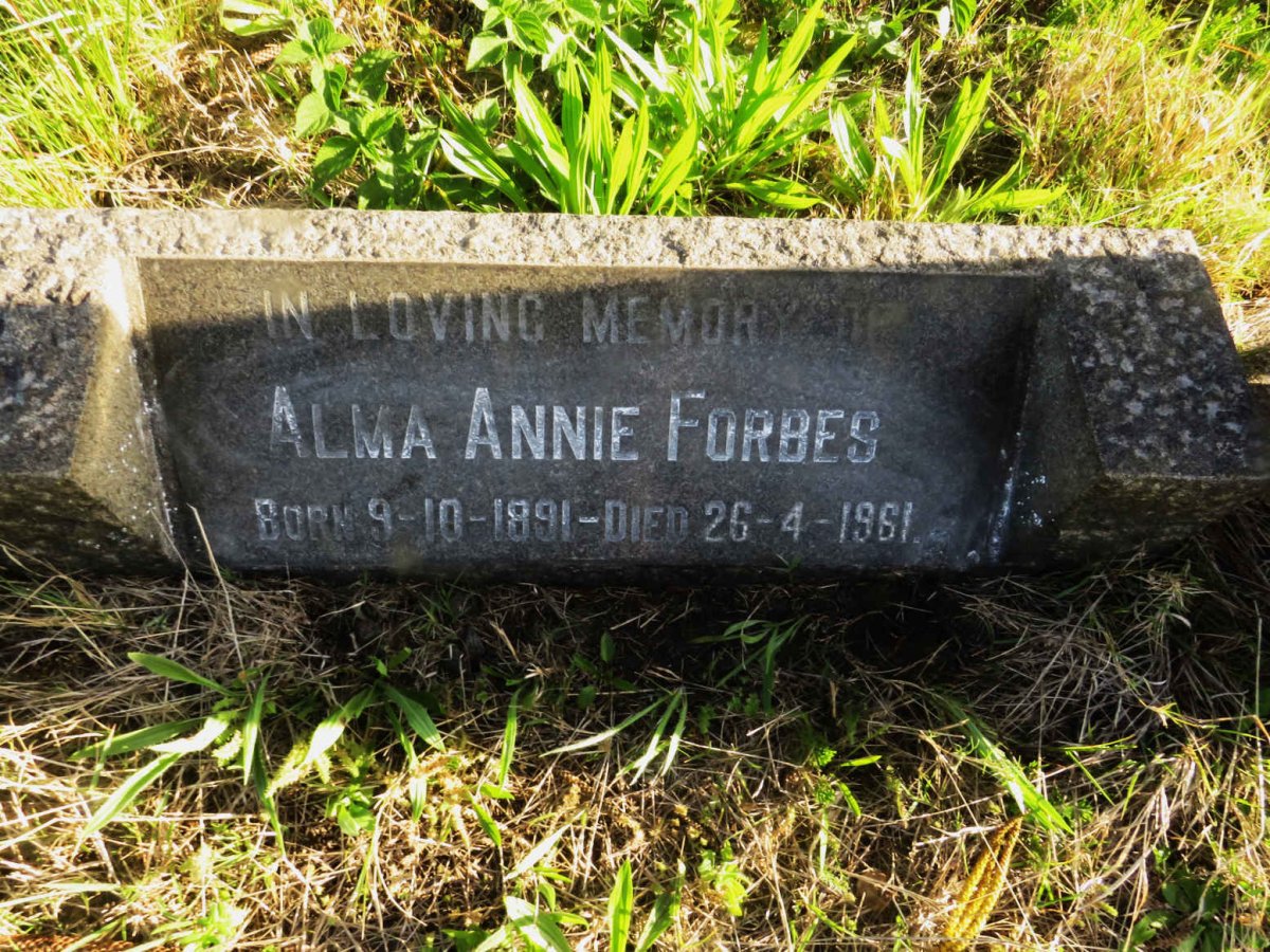 FORBES Alma Annie 1891-1961