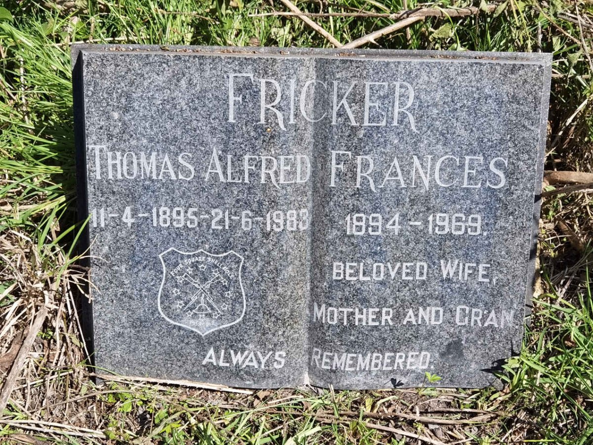 FRICKER Thomas Alfred 1895-1983 & Frances 1894-1969