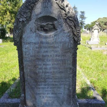 FERREIRA  Auntonia Michael 1869-1911 & Marie Annie Cath. 1871-1914
