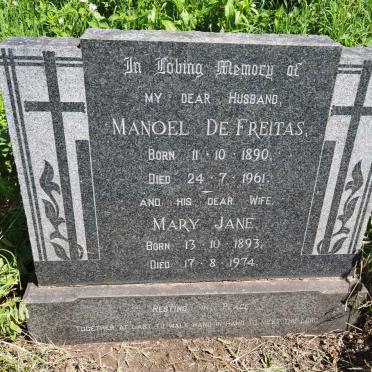 FREITAS Manoel, de 1890-1961 & Mary Jane 1893-1974