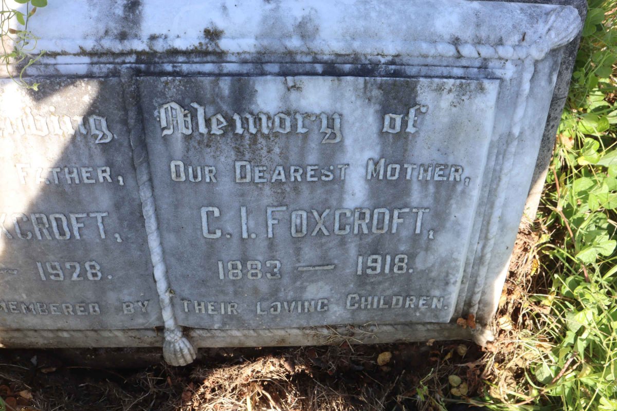 FOXCROFT W.P. 1879-1928 &amp; C.I. 1883-1918
