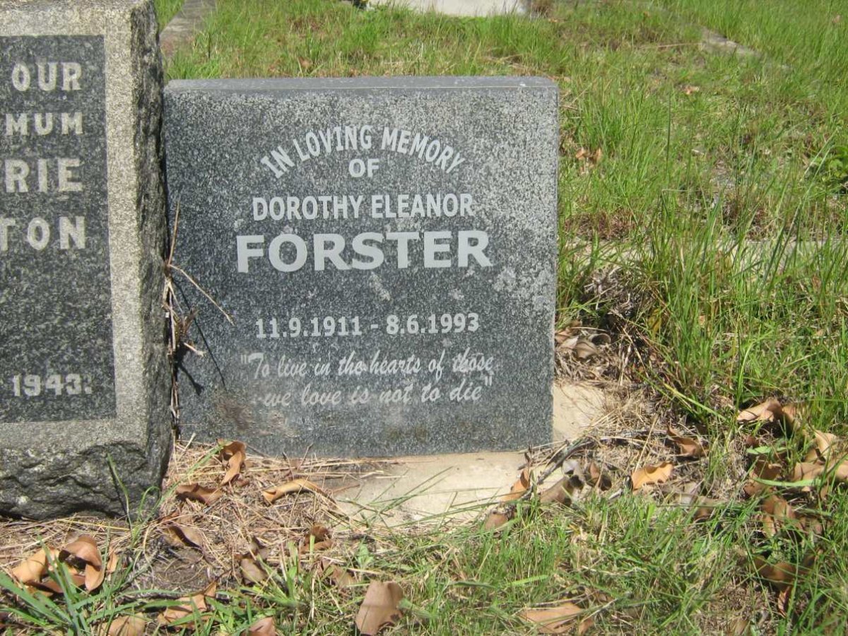 FORSTER Dorothy Eleanor 1911-1993