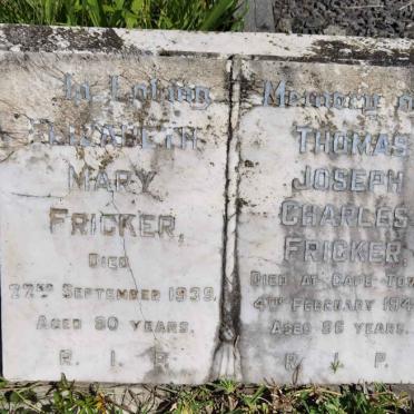 FRICKER Thomas Joseph Charles -1946 & Elizabeth Mary -1939