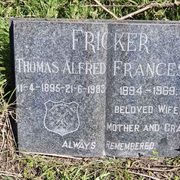 FRICKER Thomas Alfred 1895-1983 & Frances 1894-1969