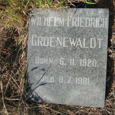 GROENEWALDT Wilhelm Friedrich 1920-1981